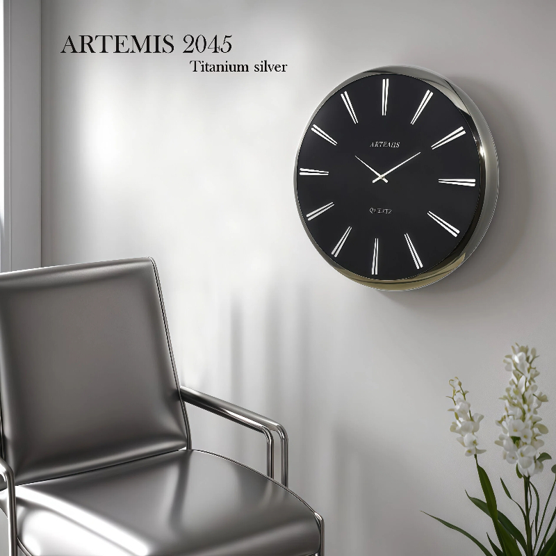 ساعت-دیواری-آرتمیس-مدل-2045-تیتان-سیلور-سایز-C