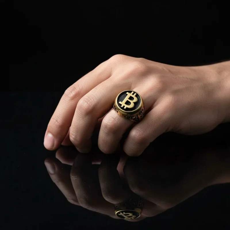 انگشتر-طلاروس-مردانه-بیت-کوین