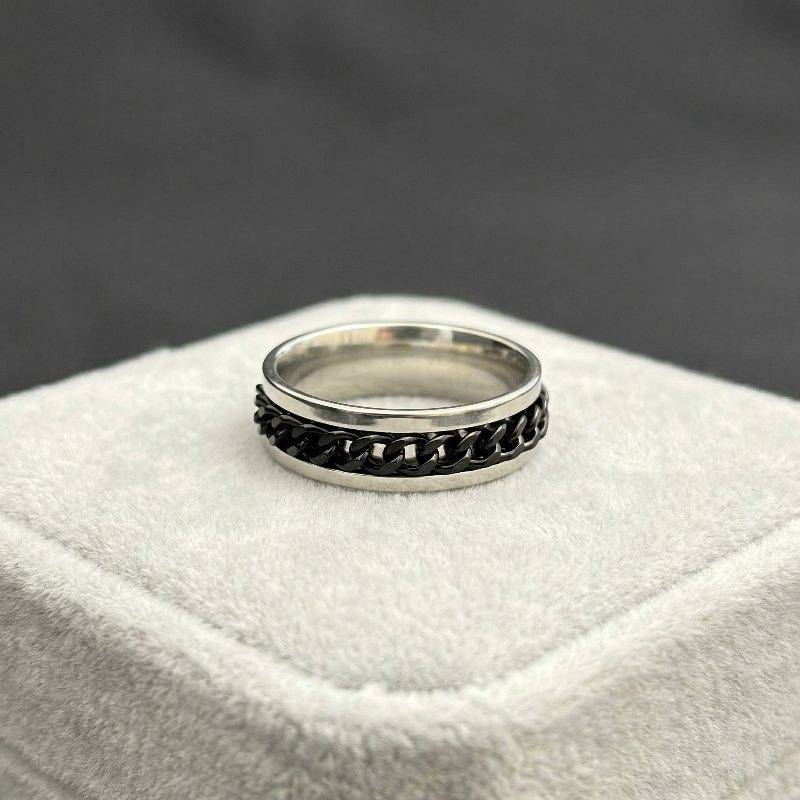 انگشتر-استیل-مردانه-کارتیر-مشکی