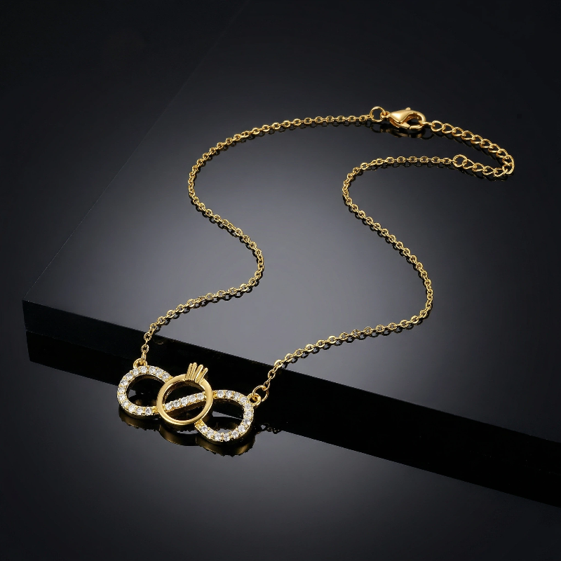 گردنبند-استیل-زنانه-بینهایت-حلقه-ای