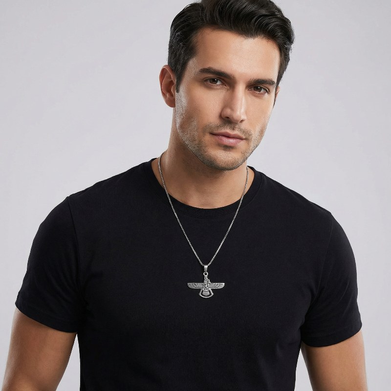 پلاک-طلاروس-فروهر-نقره-ی