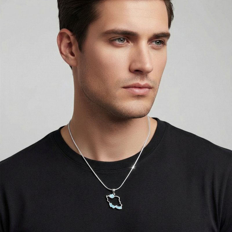 پلاک-استیل-ایران-دریا-نقره-ای