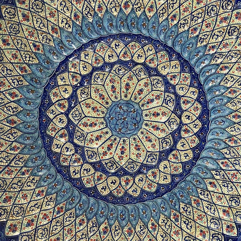 بشقاب-مسی-میناکاری-شده-کدگلستان-آسمانی