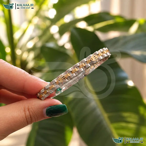 بنگل-استیل-رولکس-طلایی-نقره-ای