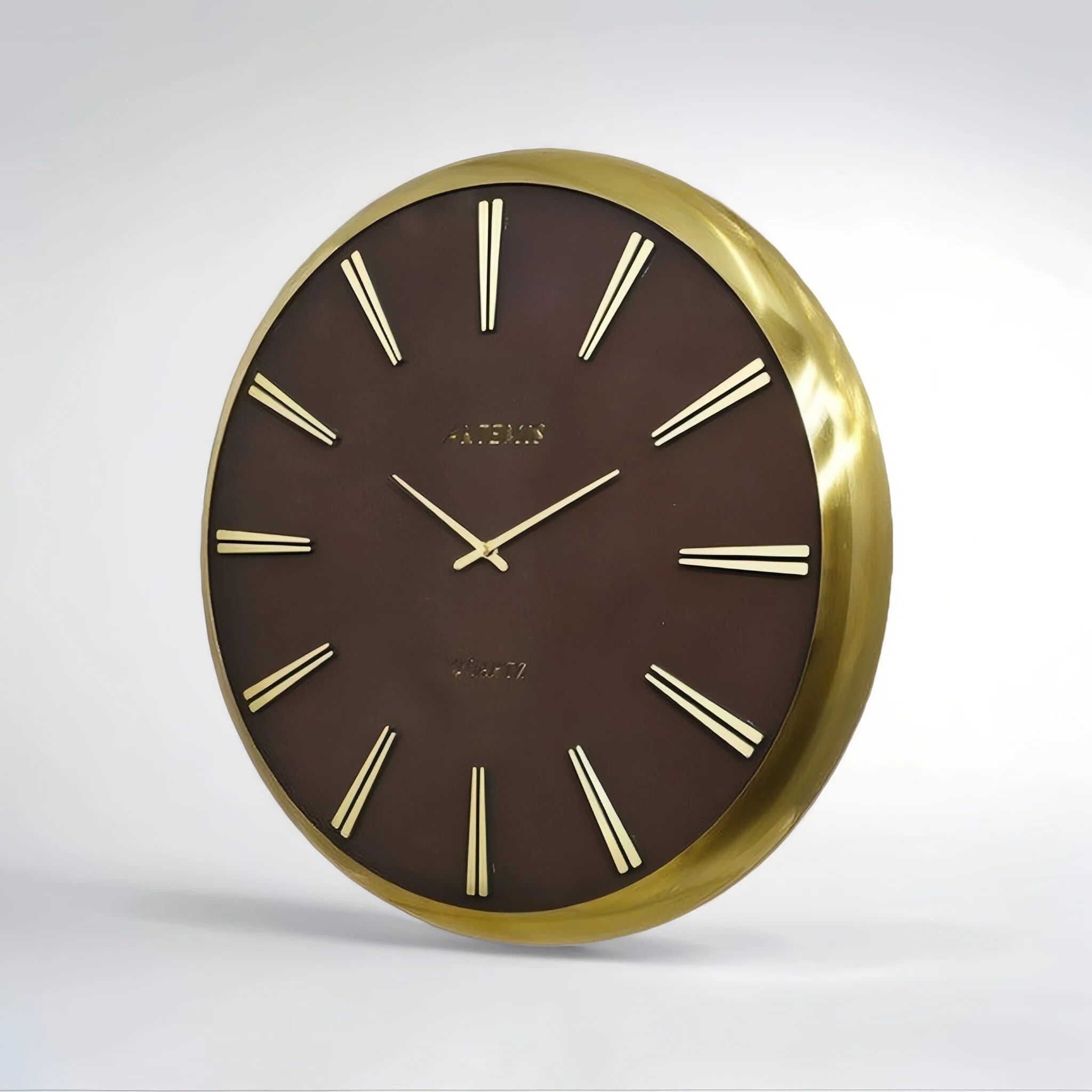 ساعت دیواری آرتمیس مدل 2045 گلد صفحه قهوه ای سایز A 