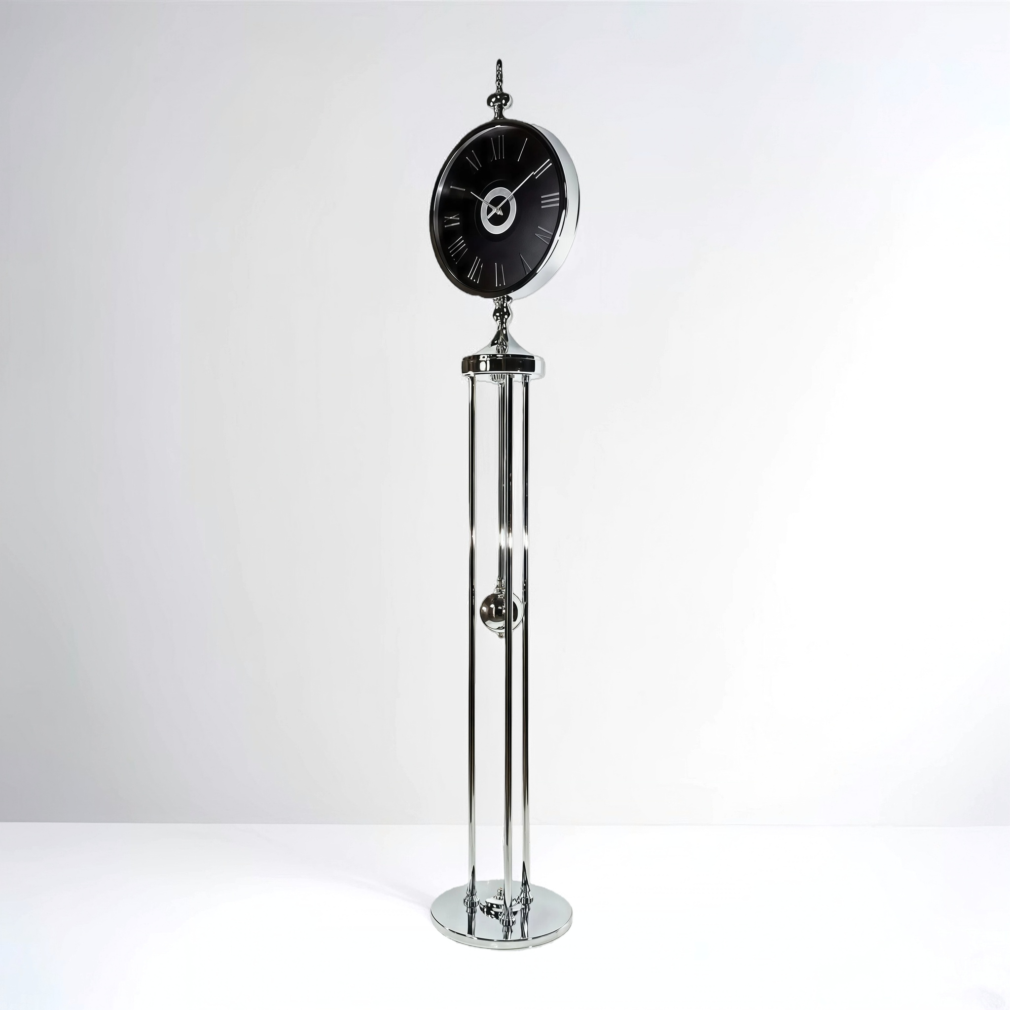 ساعت ایستاده آرتمیس مدل 5015 سیلور صفحه مشکی