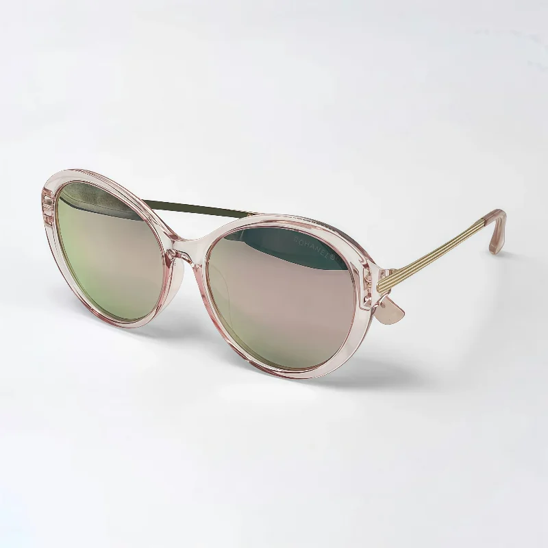 عینک آفتابی زنانه شنل مدل آینه ای صورتی