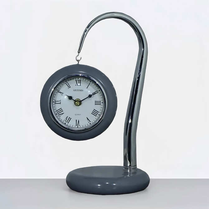 ساعت رومیزی آرتمیس مدل 1010 طوسی نقره ای