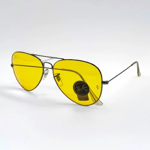 عینک شب مردانه ریبن رنگ زرد مدل پلیس