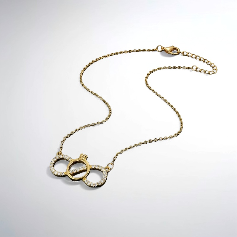 گردنبند استیل زنانه بینهایت حلقه ای 