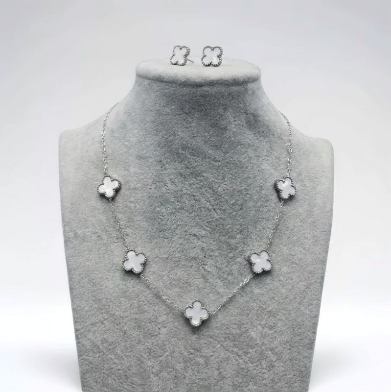 نیم ست استیل زنانه ونکلیف رنگ سفید