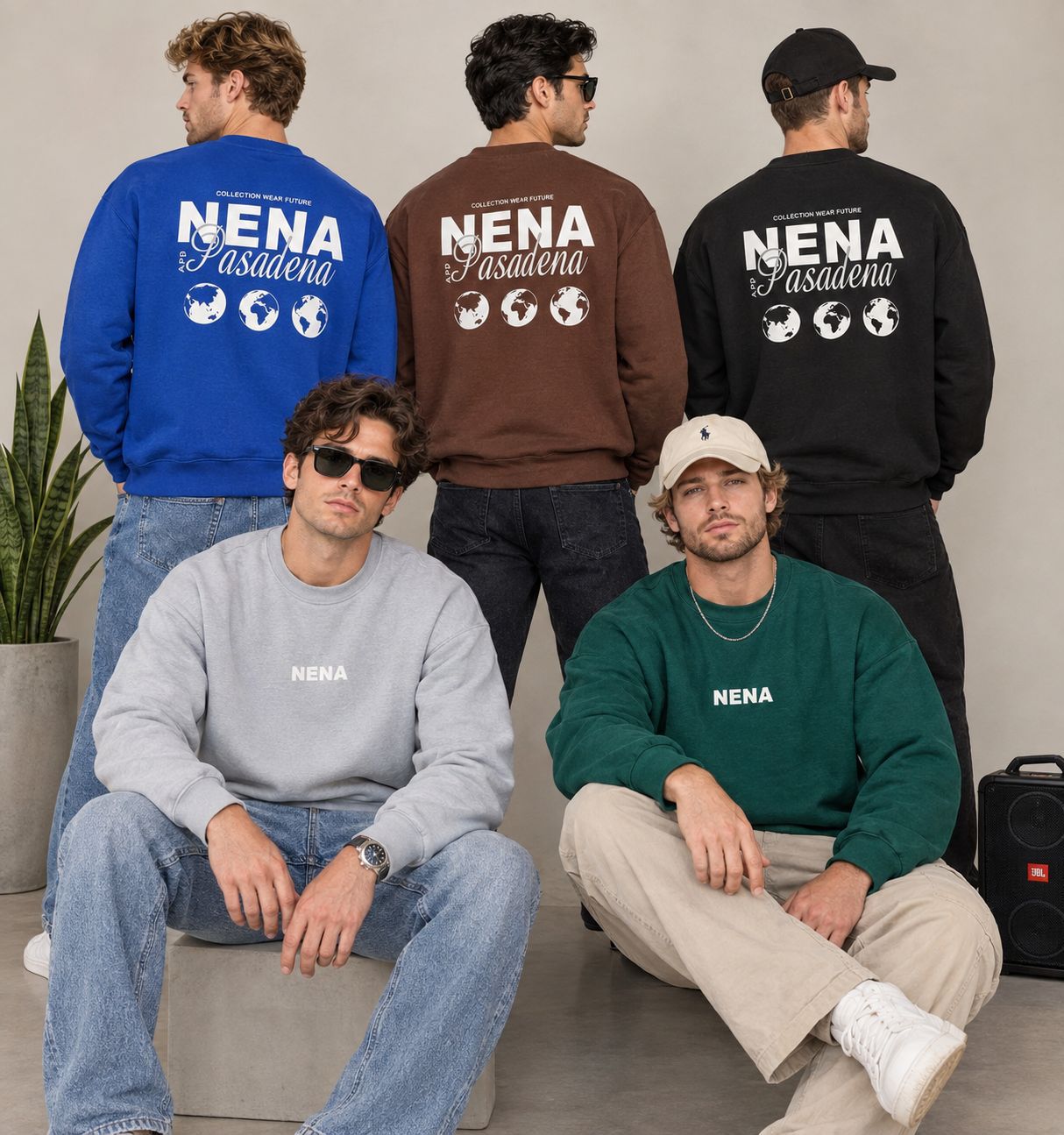 دورس سه نخ یقه گرد پارچه فوتر اسپان مدل NENA بسته15عددی (عمده) 